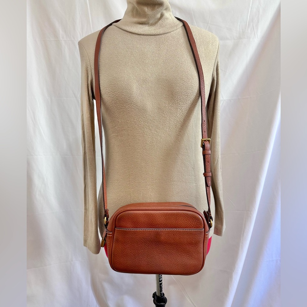 J. Crew ‘Signet’ Leather Crossbody Purse in Saddle Lock & Key - Picture 5 of 16